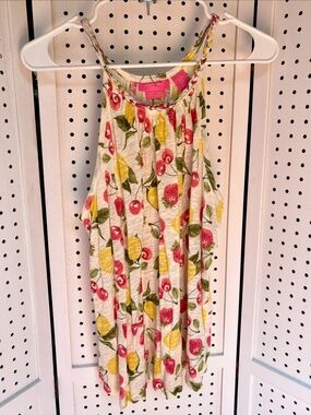 Isaac Mizrahi Linen Blend Fruit Print Halter Tank Top - Women's XL